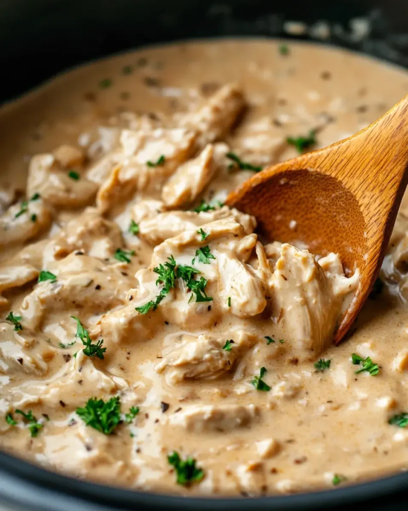 u6472731739 finished crock pot ranch chicken being stirred wi 3e3fb4cc eea8 47b3 ab4f ab5ac15e2e24 0 Crock Pot Ranch Chicken Recipe