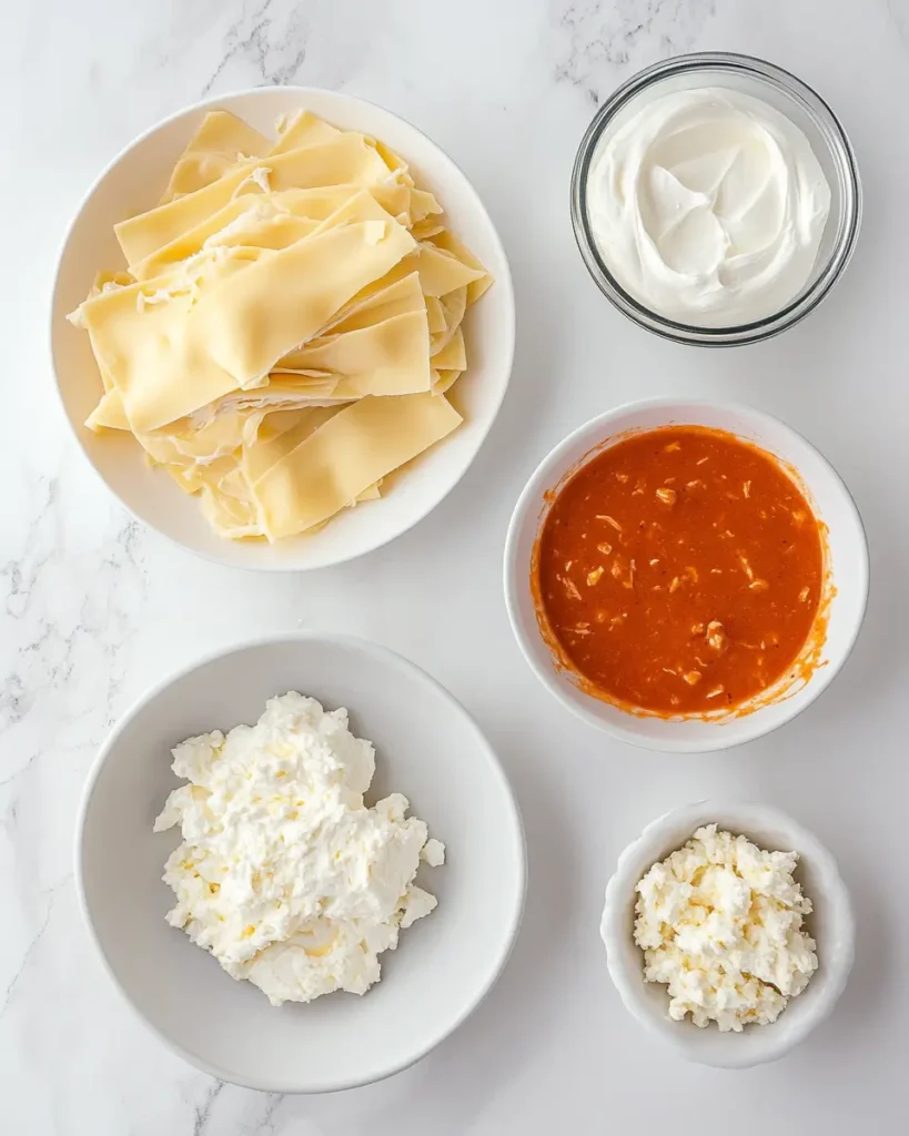 u6472731739 flat lay of buffalo chicken lasagna ingredients s 099b5b6b b7e7 47fa 9b59 e4e1db0798a0 0 Buffalo Chicken Lasagna