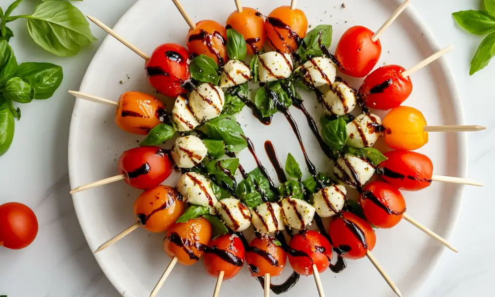 4 Mini Caprese Wreath Skewers