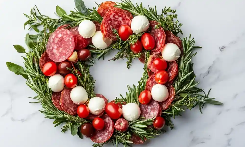 Antipasto Christmas Wreath 1 Antipasto Christmas Wreath