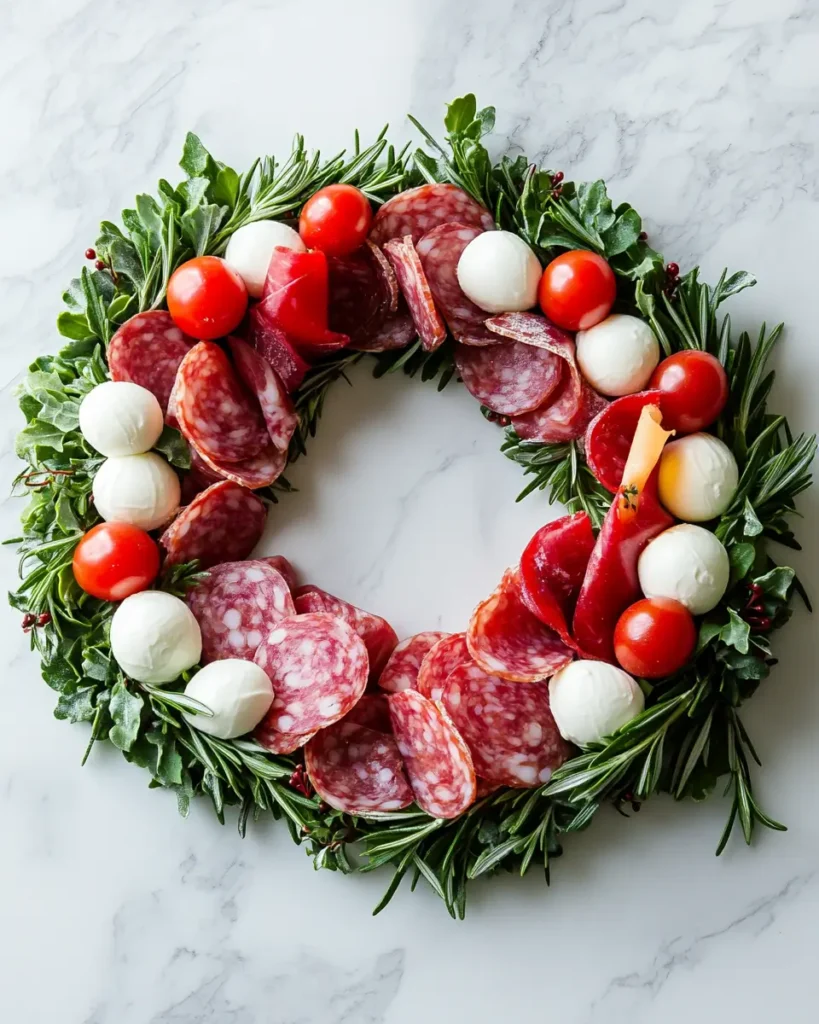 Antipasto Christmas Wreath recipe Antipasto Christmas Wreath
