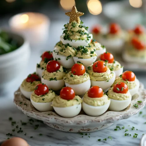 Avocado Cilantro Deviled Egg Trees Avocado & Cilantro Deviled Egg Trees