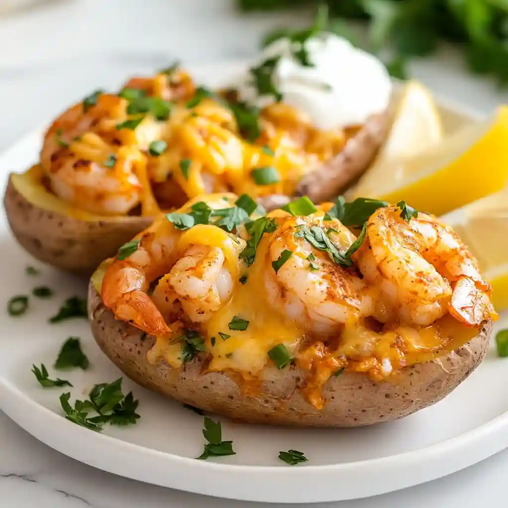 Cajun Shrimp Loaded Baked Potatoes Cajun Shrimp Loaded Baked Potatoes