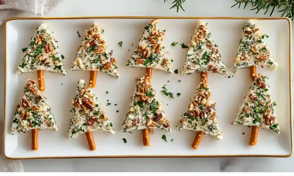 Cheese Christmas Trees Kismetrecipes