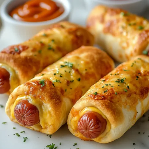 Cheesy Hot Dogs in a Blanket Cheesy Hot Dogs in a Blanket