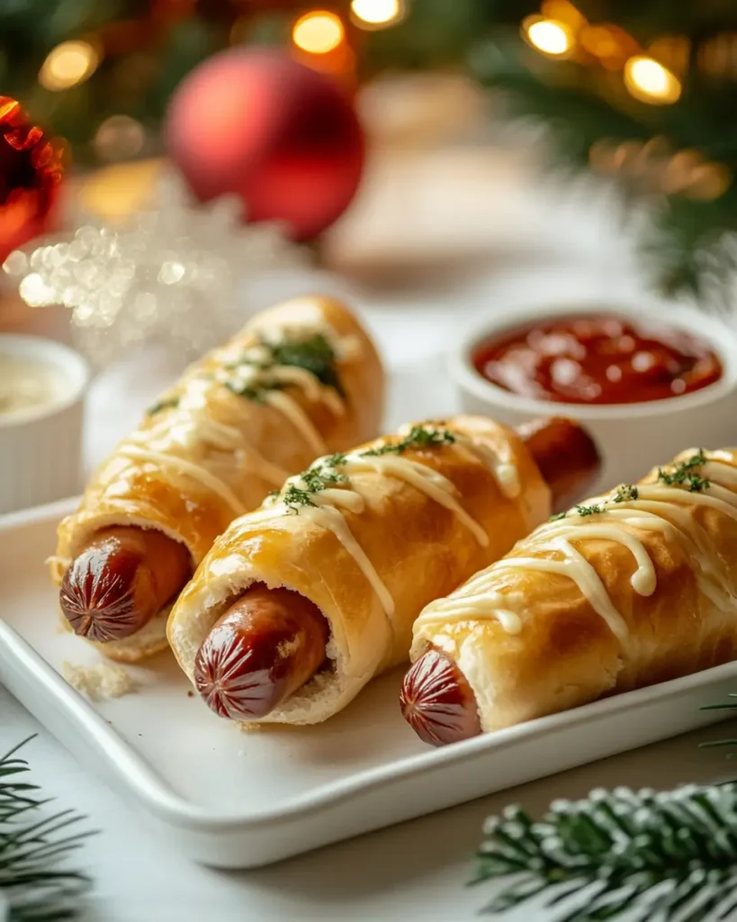 Cheesy Hot Dogs in a Blanket recipe Cheesy Hot Dogs in a Blanket