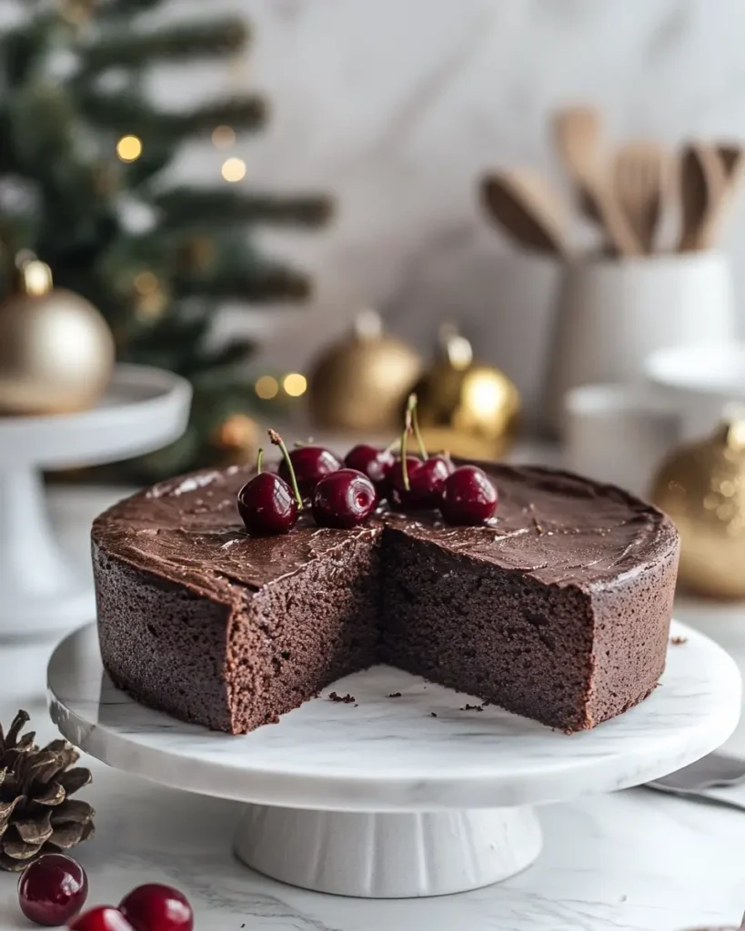 Christmas Chocolate Cherry Cognac New Years Cake 1 Christmas Chocolate, Cherry & Cognac New Years Cake