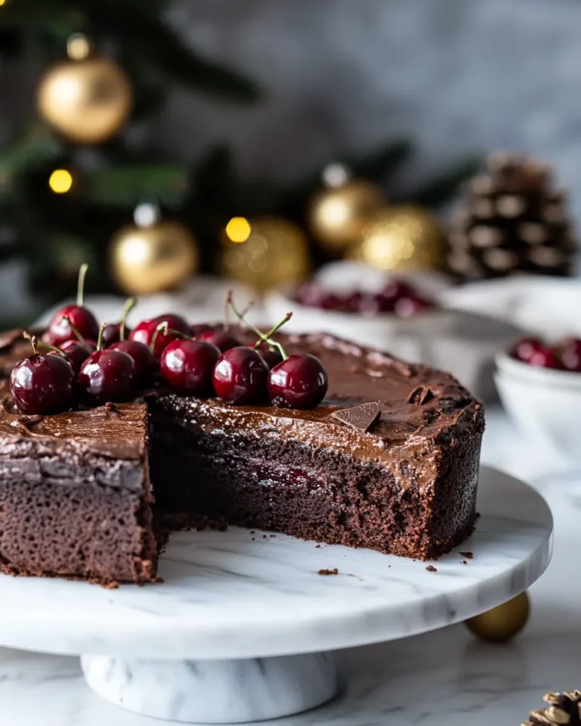 Christmas Chocolate Cherry Cognac New Years Cake Christmas Chocolate, Cherry & Cognac New Years Cake