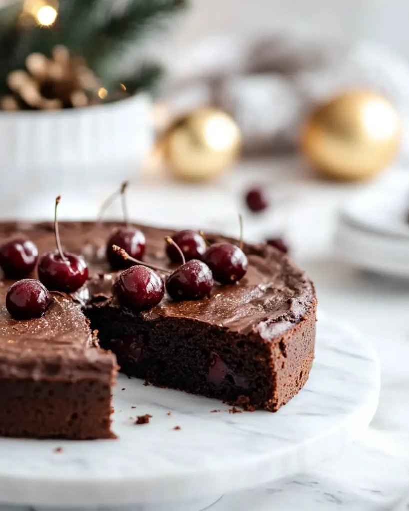 Christmas Chocolate Cherry Cognac New Years Cake recipe Christmas Chocolate, Cherry & Cognac New Years Cake