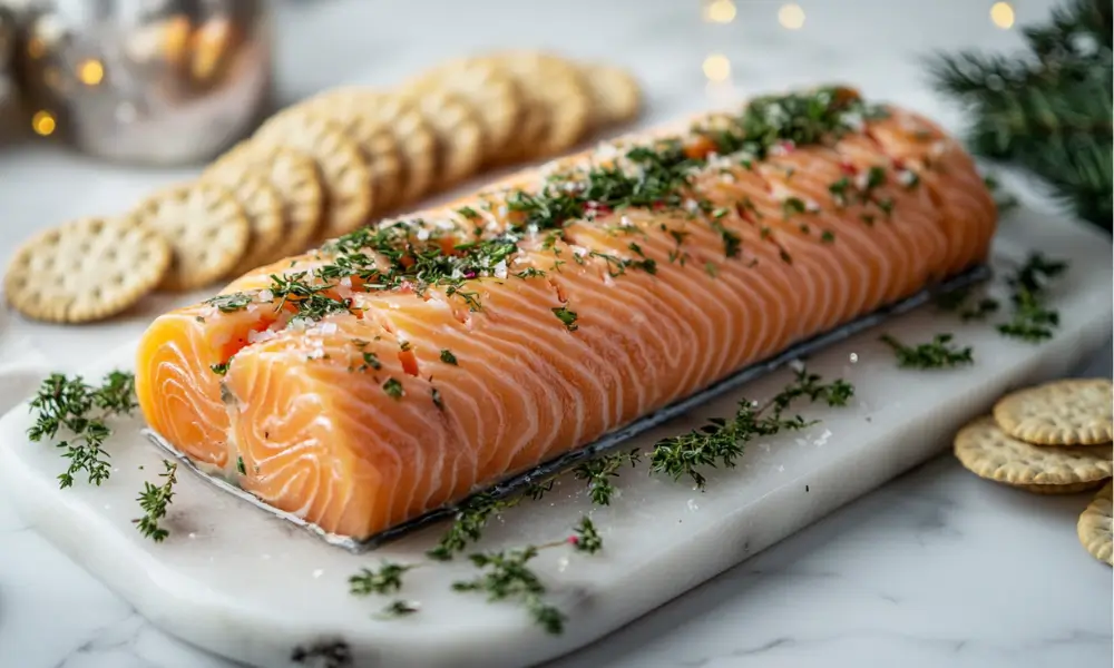 Christmas Salmon Party Log Recipe 1 Kismetrecipes