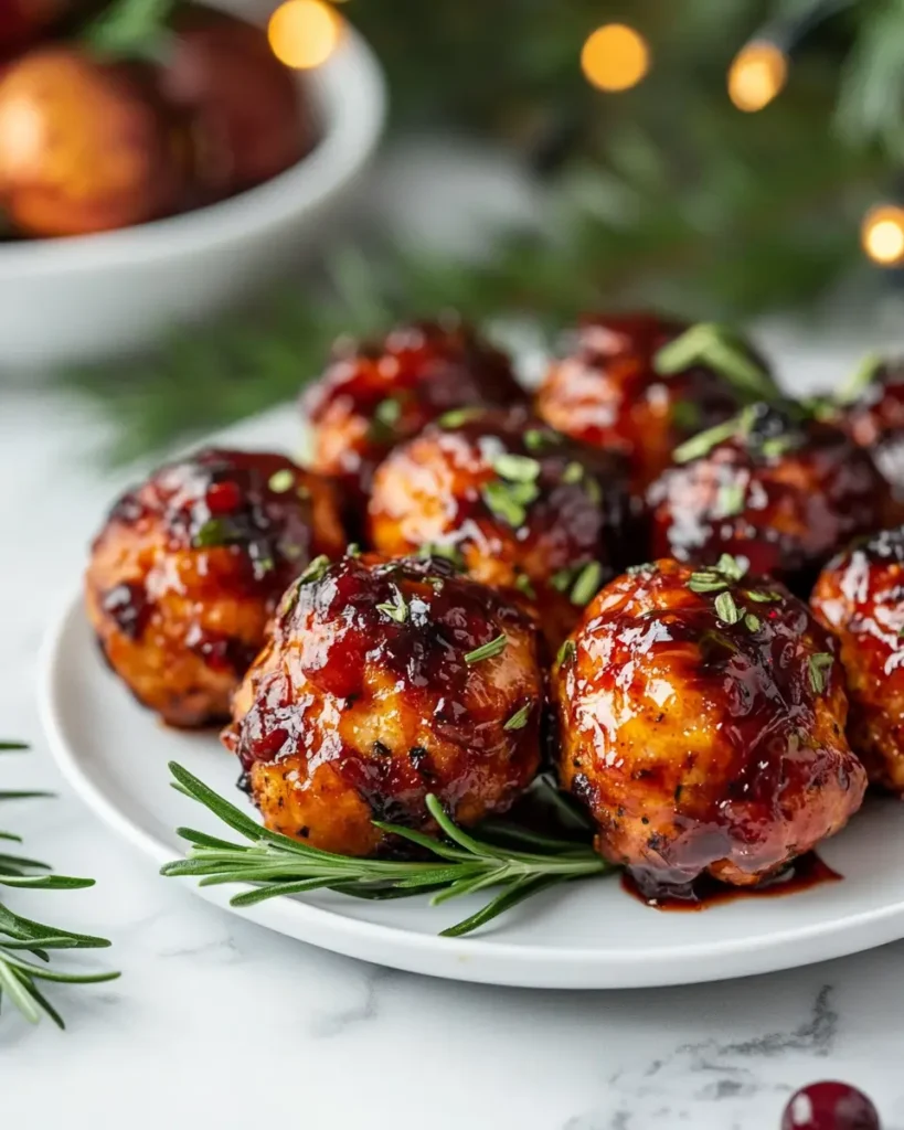 Cranberry BBQ Chicken Meatballs recipe Cranberry BBQ Chicken Meatballs
