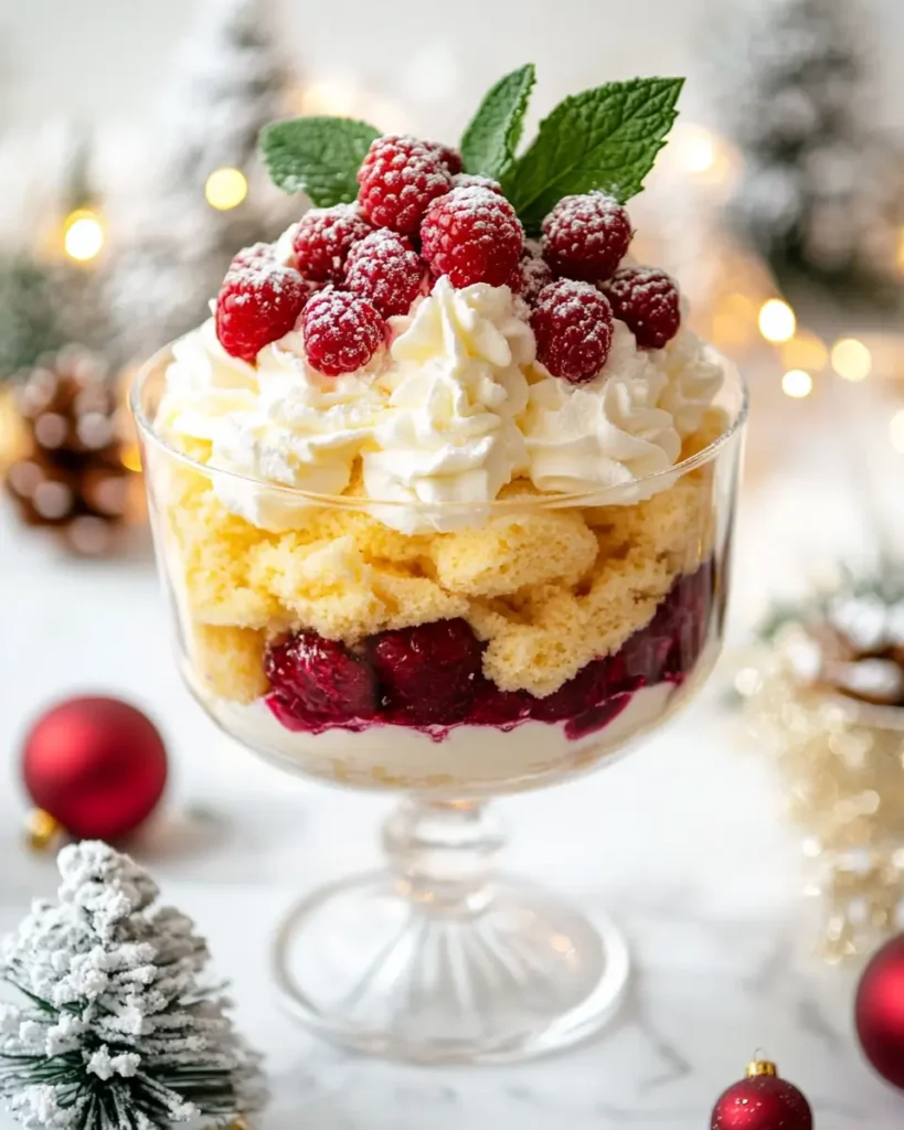 Direction for Christmas Trifle Dessert In Glass Christmas Trifle Dessert In Glass
