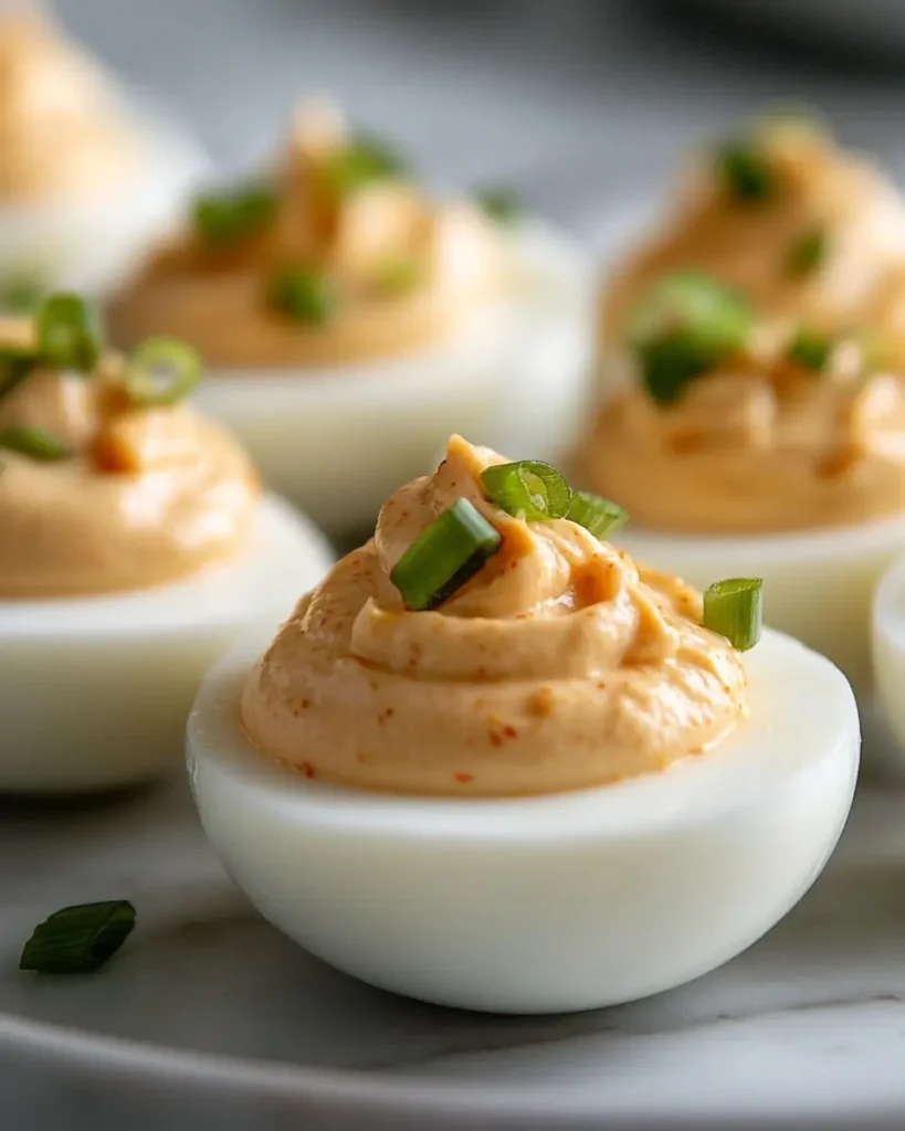 Direction for Spicy Sriracha Deviled Egg Trees Spicy Sriracha Deviled Egg Trees
