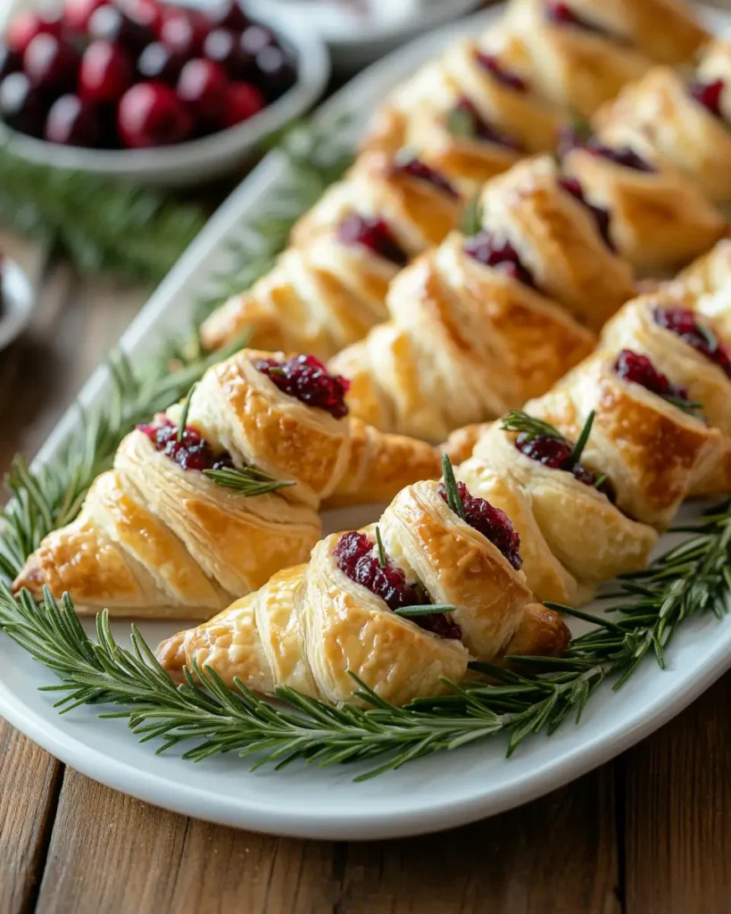 EASY Cranberry Brie Puff Pastry Trees Cranberry Brie Puff Pastry Trees