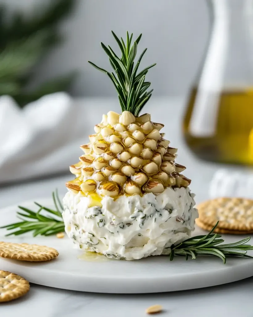 EASY Herbed Goat Cheese Almond Pinecone Herbed Goat Cheese & Almond Pinecone