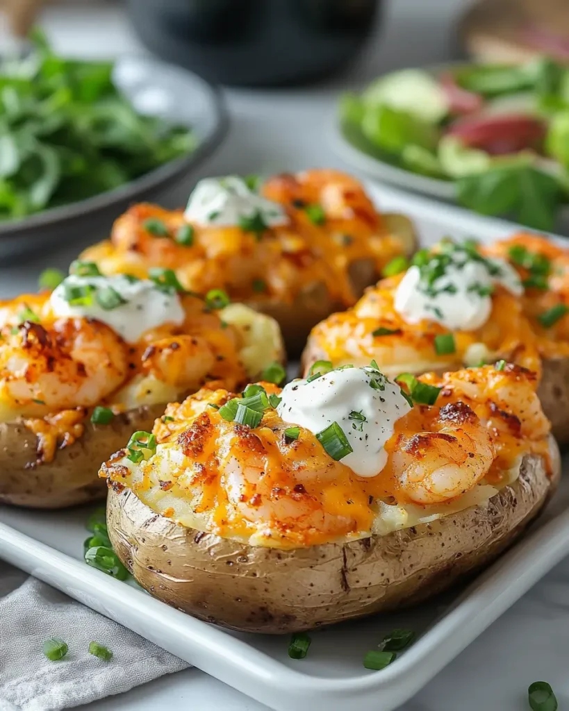 Easy Cajun Shrimp Loaded Baked Potatoes Cajun Shrimp Loaded Baked Potatoes