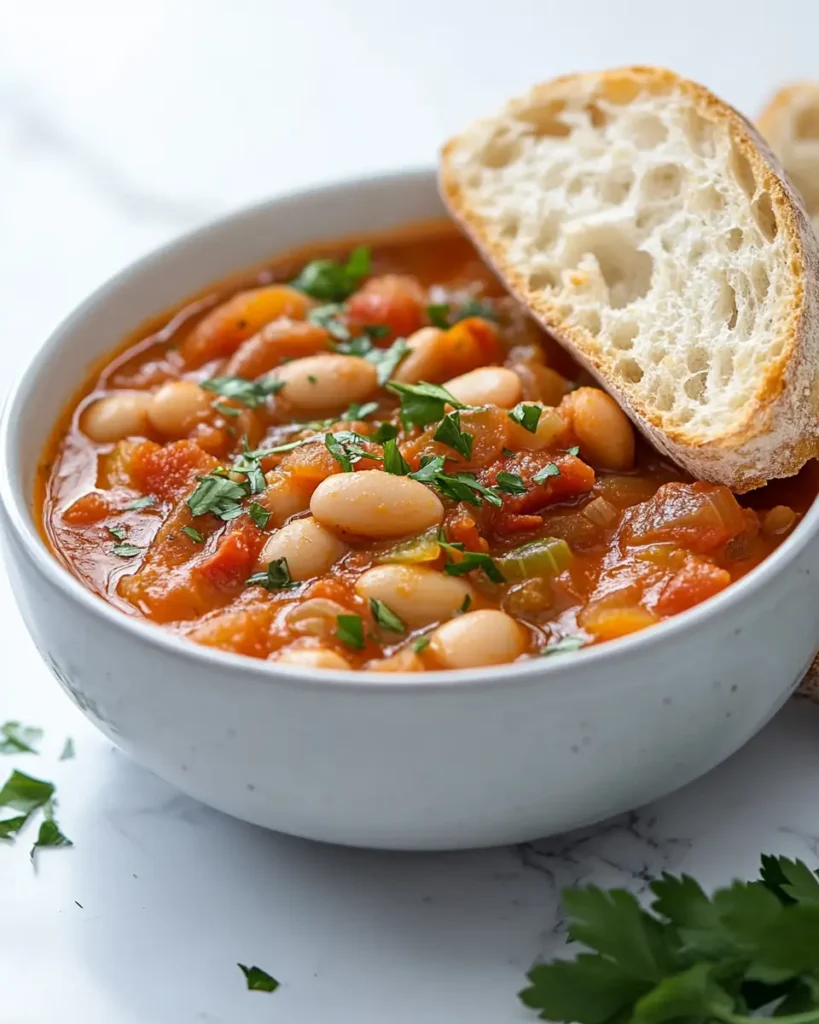 Easy Vegan Tomato White Bean Stew Vegan Tomato White Bean Stew