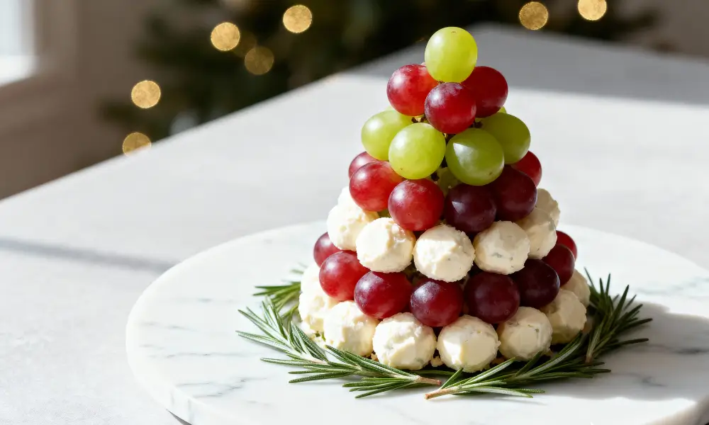 Grape Christmas Tree Cheese Ball Grape Christmas Tree Cheese Ball