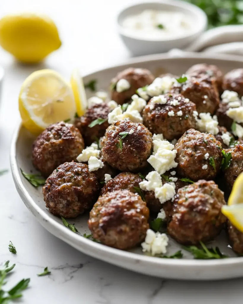 Greek inspired Meatball Appetiser recipe Greek-inspired Meatball Appetiser