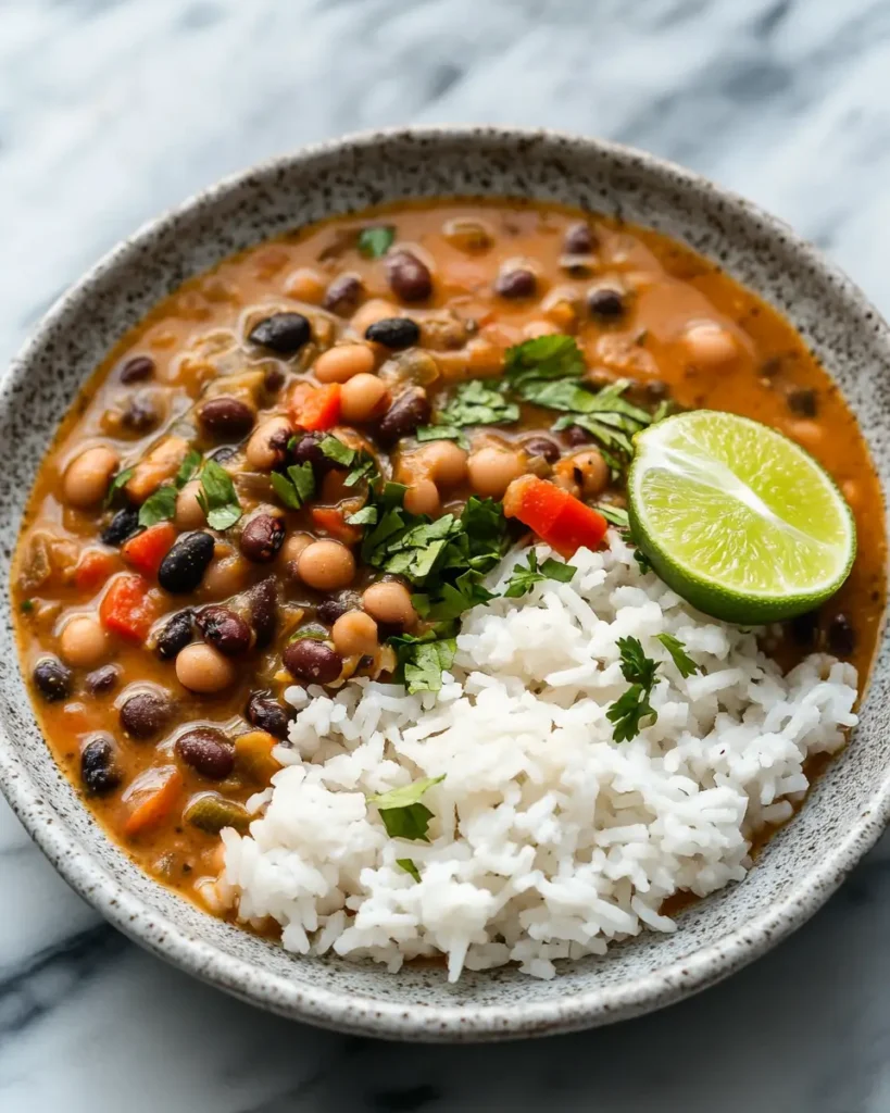 Serving Vegan Coconut Black Eyed Peas Stew Vegan Coconut Black Eyed Peas Stew