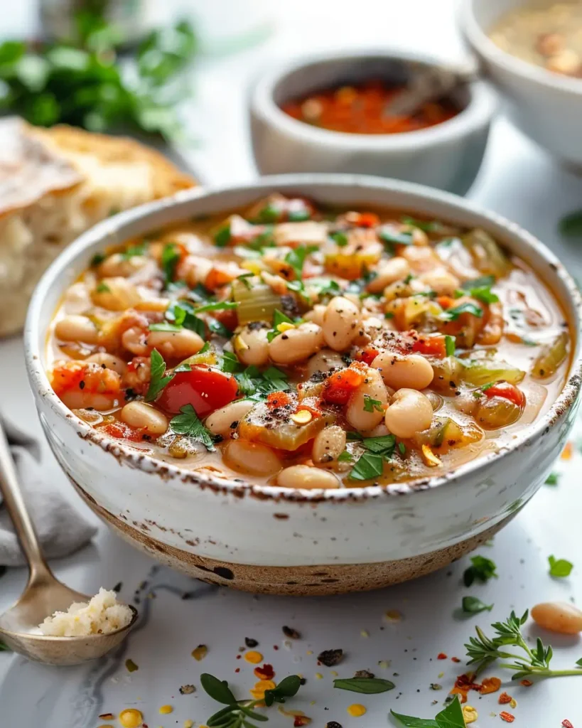 Serving Vegan Tomato White Bean Stew Vegan Tomato White Bean Stew