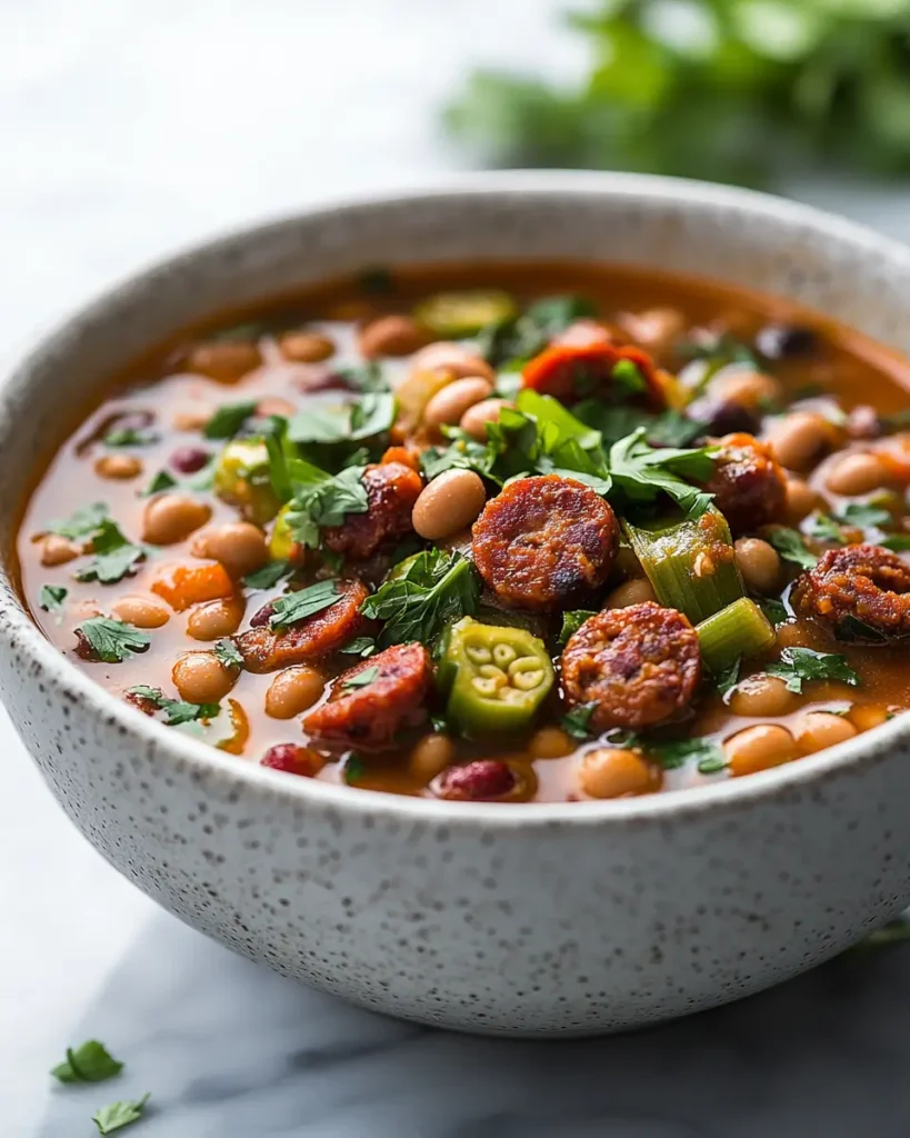 Smoky Chipotle Black Eyed Peas with Chorizo servig Smoky Chipotle Black Eyed Peas with Chorizo