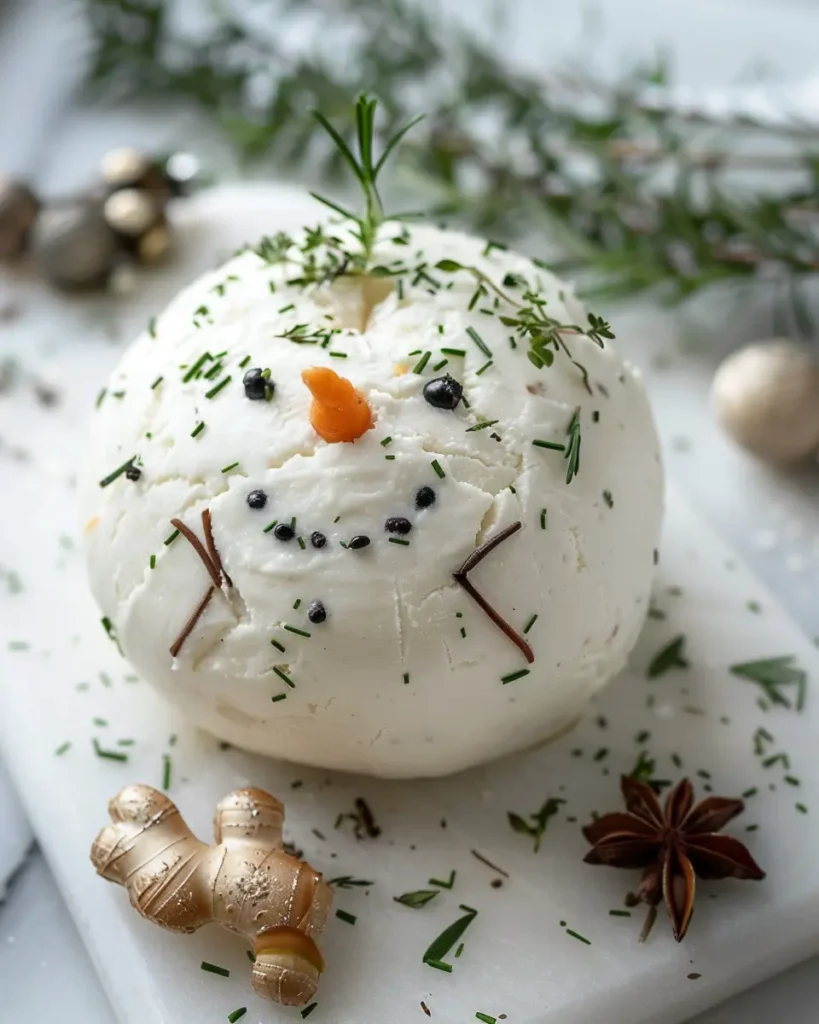 Snowman Cheese Ball Recipe 2 1 Snowman Cheese Ball Recipe