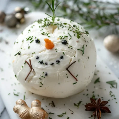 Snowman Cheese Ball Recipe 2 Snowman Cheese Ball Recipe