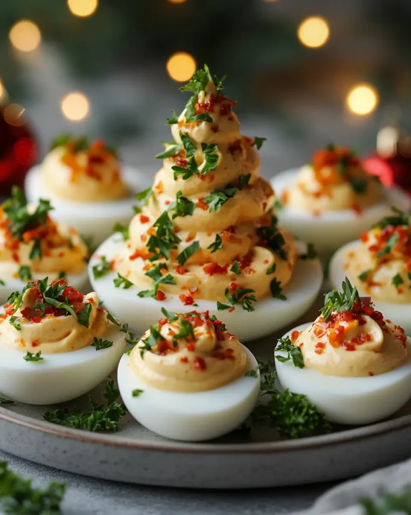 Spicy Sriracha Deviled Egg Trees Spicy Sriracha Deviled Egg Trees