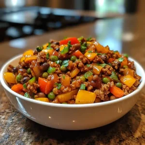 easy Spiced Ground Beef and Black Eyed Peas Stir Fry r Spiced Ground Beef and Black Eyed Peas Stir-Fry