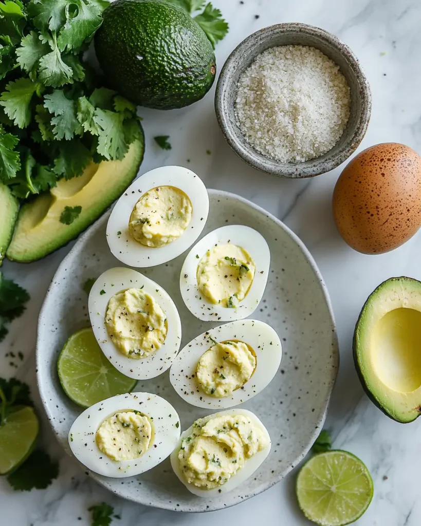 ingredient for Avocado Cilantro Deviled Egg Trees Avocado & Cilantro Deviled Egg Trees