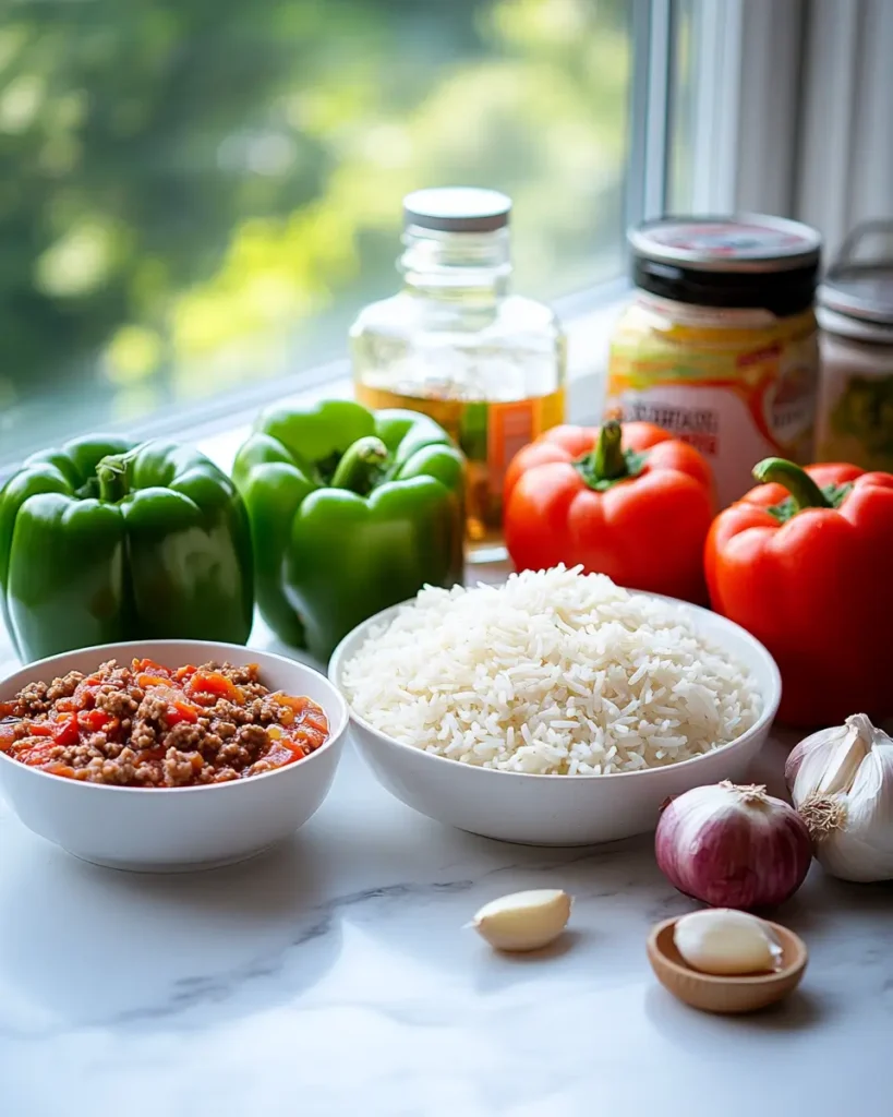 ingredient for Easy Stuffed Pepper Soup Recipe Easy Stuffed Pepper Soup Recipe