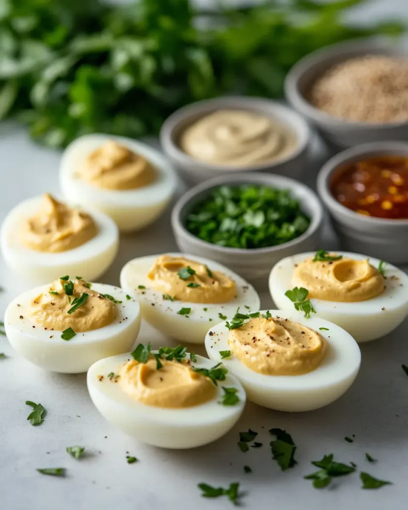 ingredient for Spicy Sriracha Deviled Egg Trees Spicy Sriracha Deviled Egg Trees