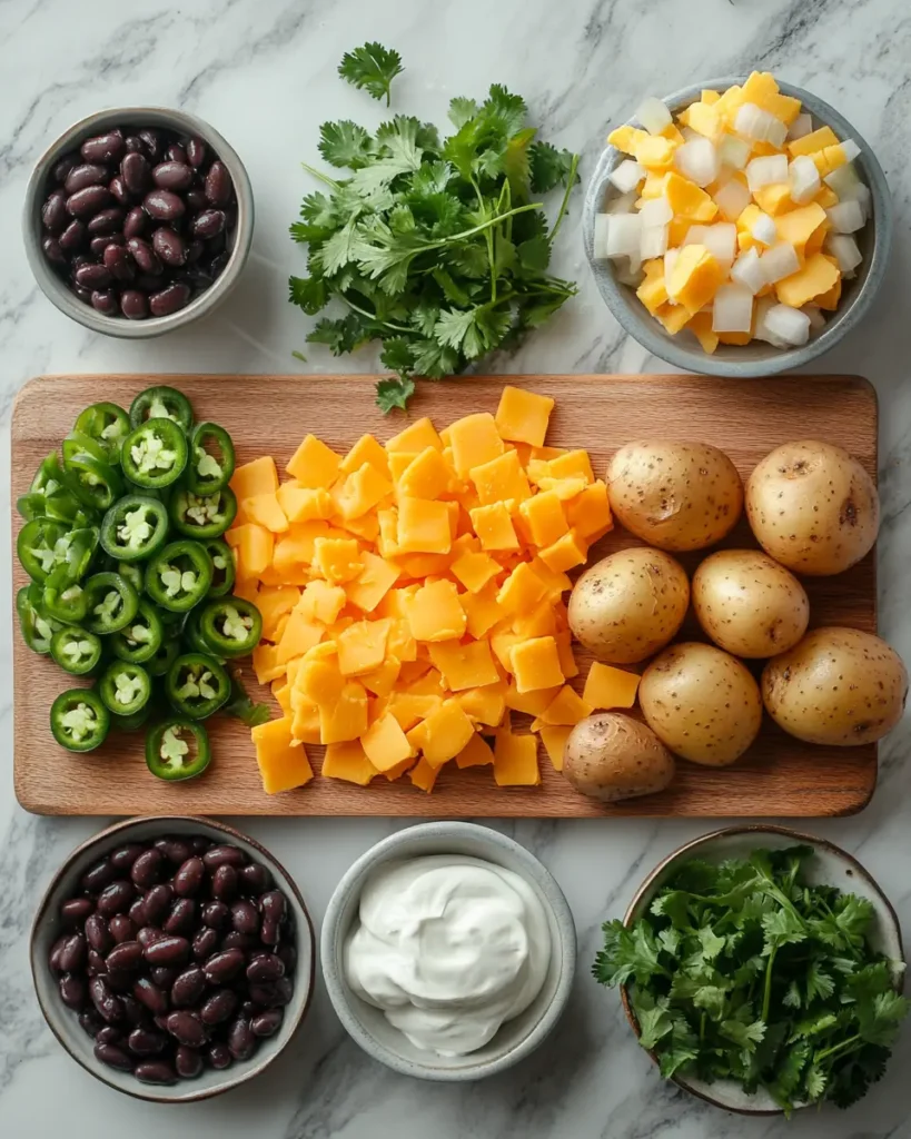 ingredient for Tex Mex Mini Baked Potatoes Tex-Mex Mini Baked Potatoes