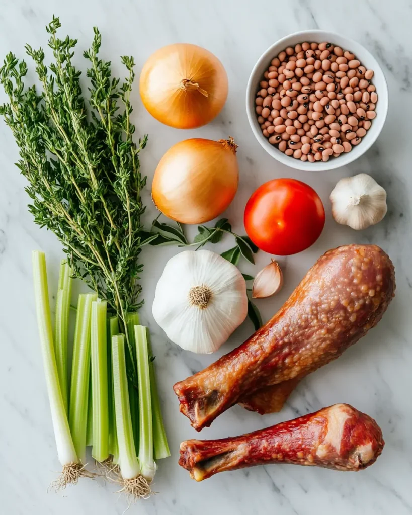ingredient for Traditional Black Eyed Peas With Turkey Legs Traditional Black Eyed Peas With Turkey Legs