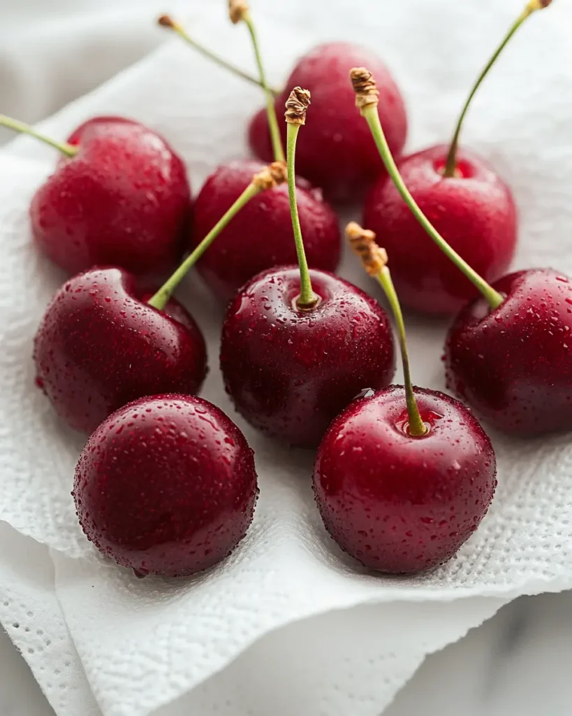 step 1 for Chocolate Dipped Cherries Chocolate Dipped Cherries