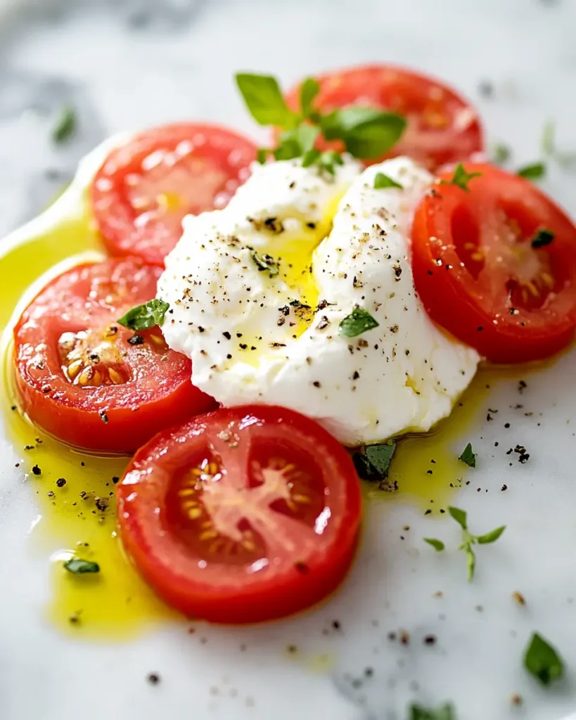 steps Italian Burrata Caprese Salad Italian Burrata Caprese Salad