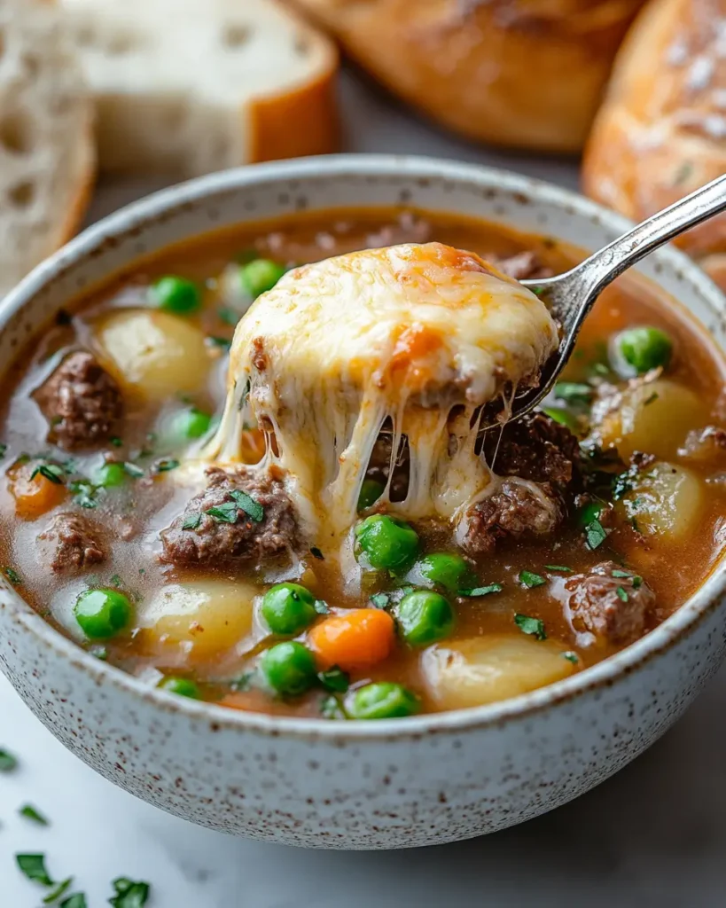 Cheesy Beef Vegetables Soup Recipe recipe Cheesy Beef & Vegetables Soup Recipe