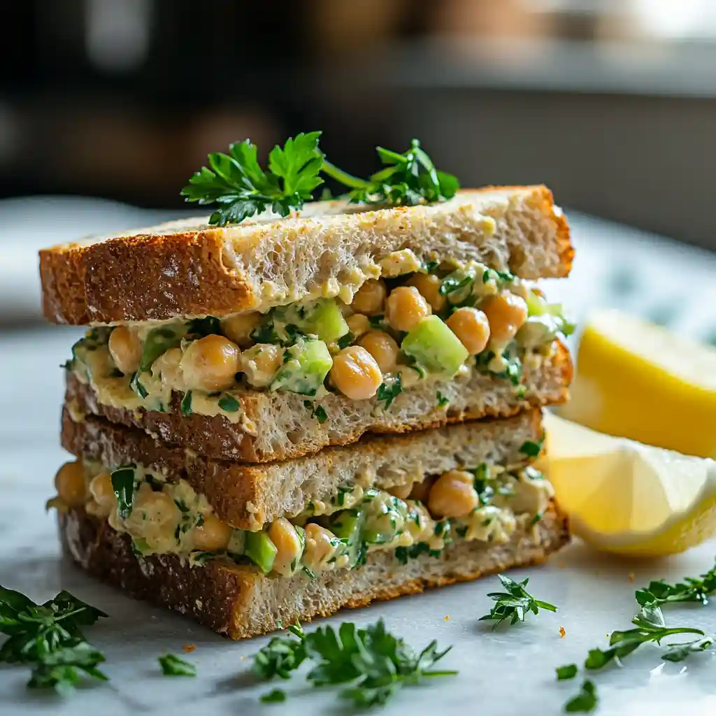 Chickpea Salad Sandwiches Kismetrecipes