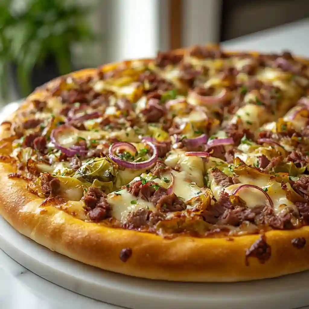 Corned Beef and Cabbage Pizza Corned Beef and Cabbage Pizza