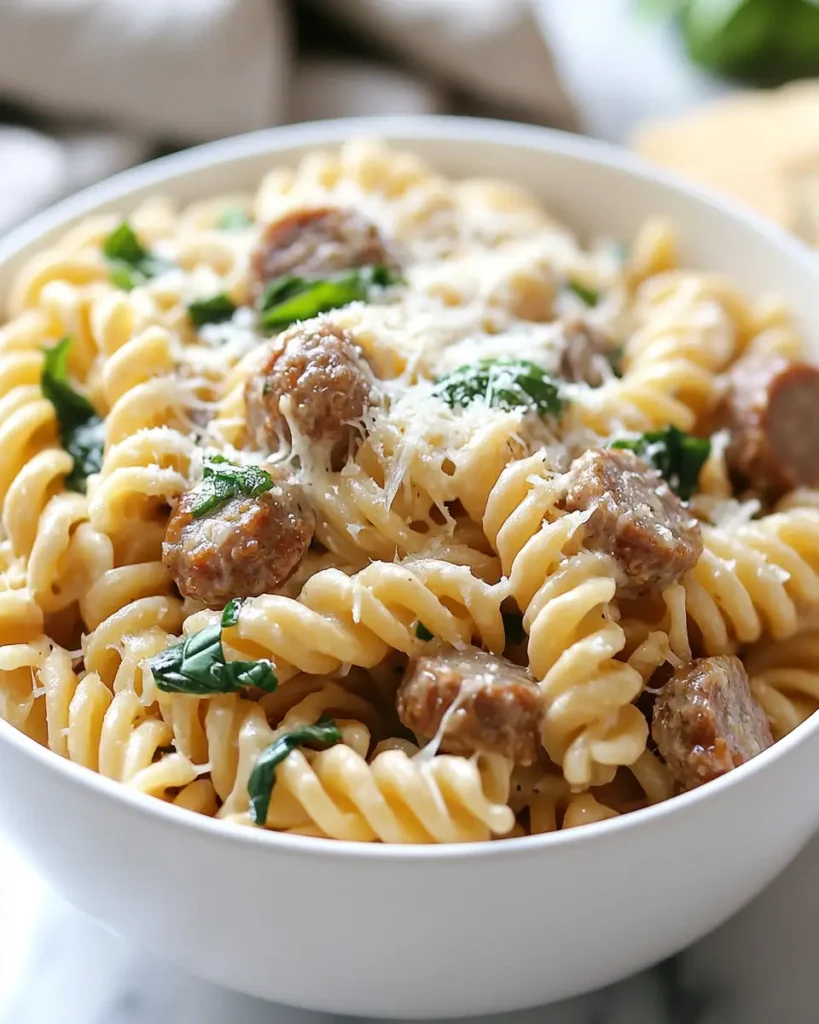 Creamy Italian Sausage One Pan Pasta recipe Creamy Italian Sausage One Pan Pasta