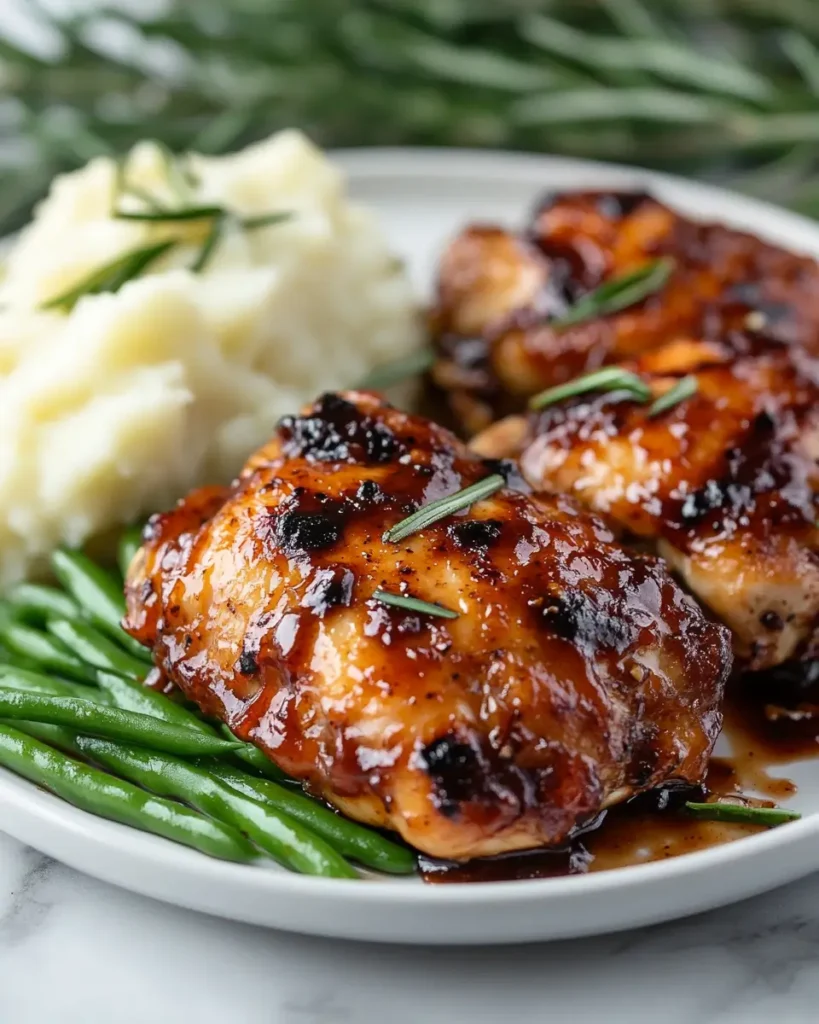 Easy Caramelized BBQ Chicken Thighs 2 Easy Caramelized BBQ Chicken Thighs Recipe