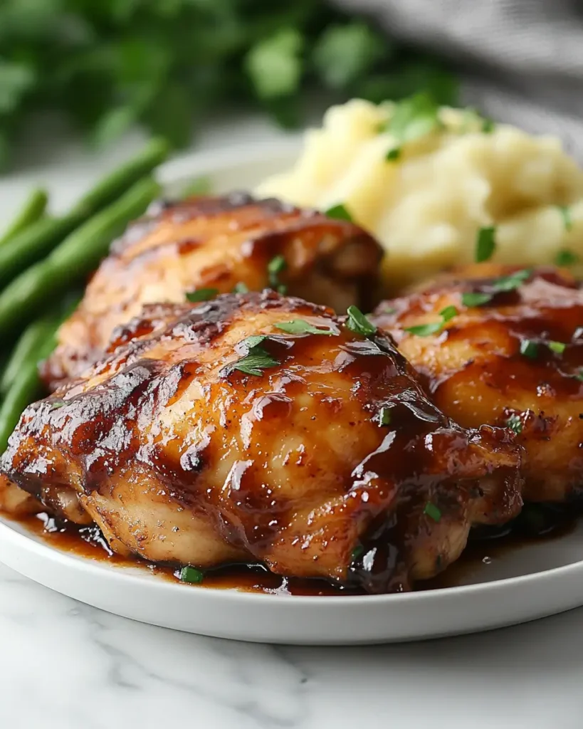 Easy Caramelized BBQ Chicken Thighs Easy Caramelized BBQ Chicken Thighs Recipe