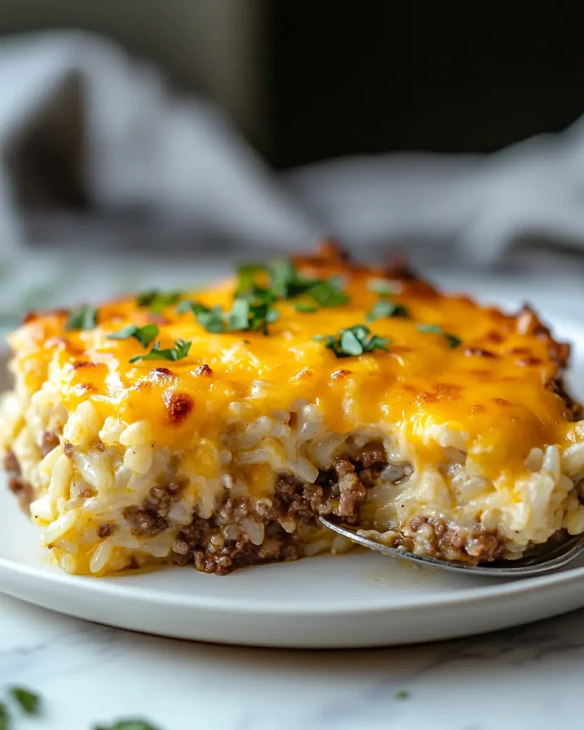 Easy Hamburger Rice Casserole Recipe Cheesy Easy Hamburger Rice Casserole Recipe