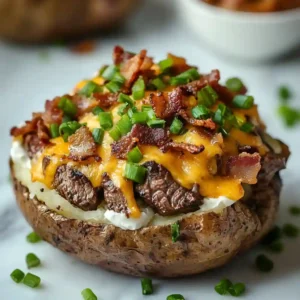 Loaded Baked Potato with Steak Loaded Baked Potato with Steak
