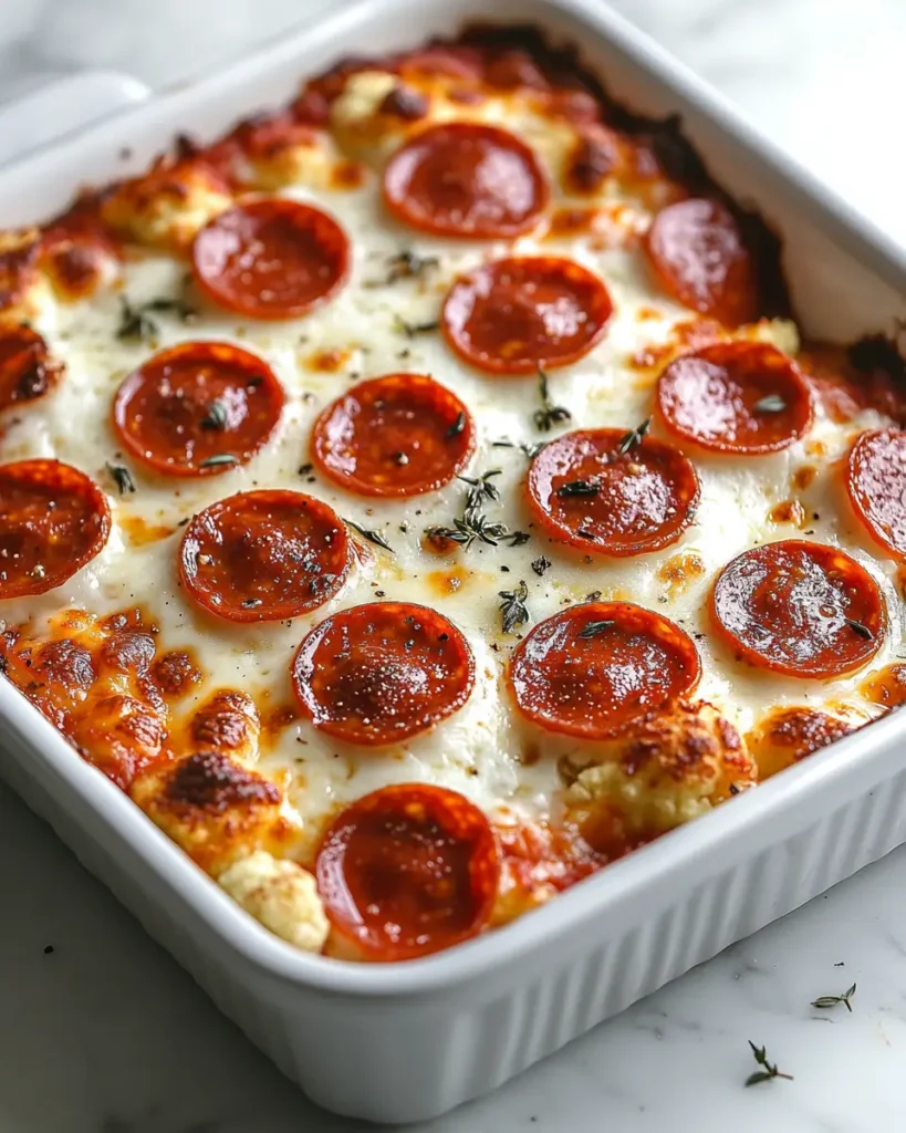 Low Carb Pizza Casserole recipe Low Carb Pizza Casserole