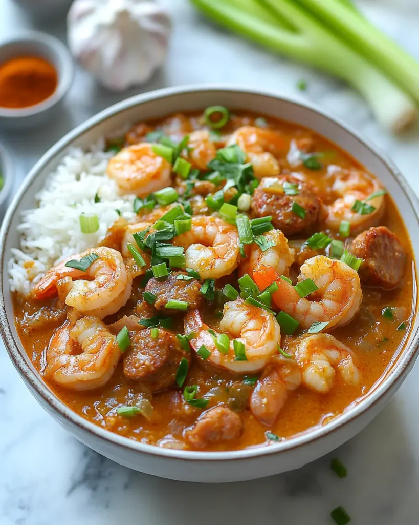 Serving ideas Easy Shrimp and Sausage Gumbo Easy Shrimp and Sausage Gumbo
