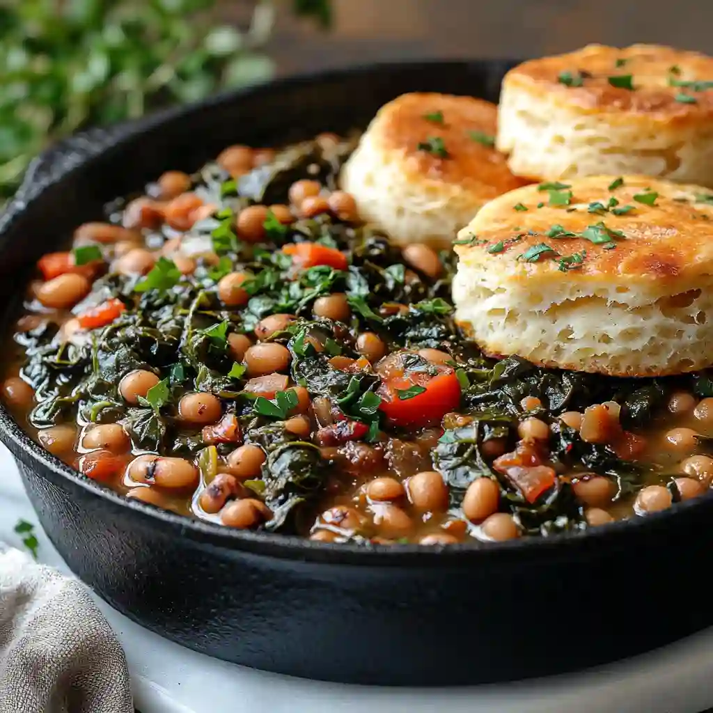 Southern Black Eyed Peas with Quick Buttery Biscuits Southern Black-Eyed Peas with Quick Buttery Biscuits