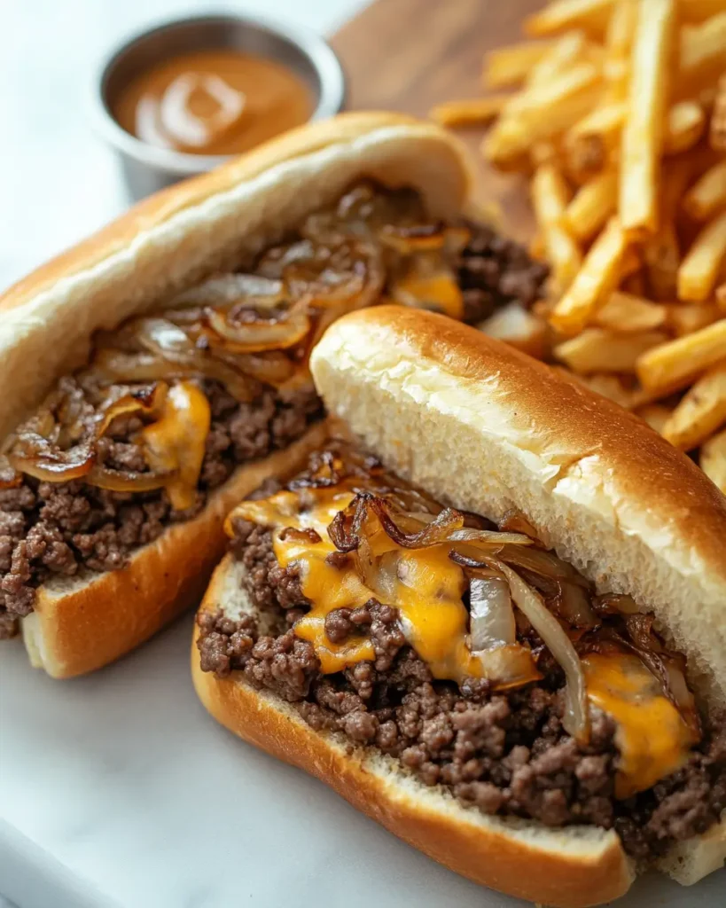 Super Easy Ground Beef Philly Cheesesteaks Ground Beef Philly Cheesesteaks