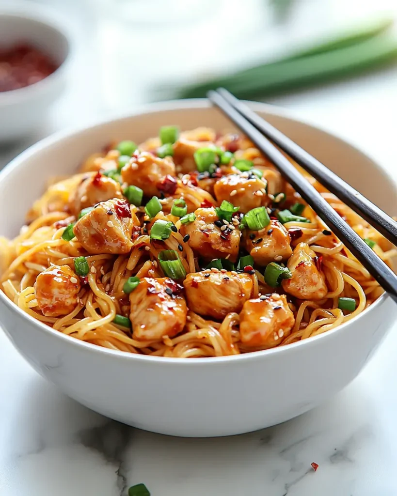 easy Spicy Orange Chicken Lo Mein Recipe Spicy Orange Chicken Lo Mein Recipe